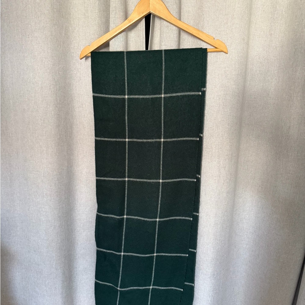Madewell Green Plaid Scarf Wrap